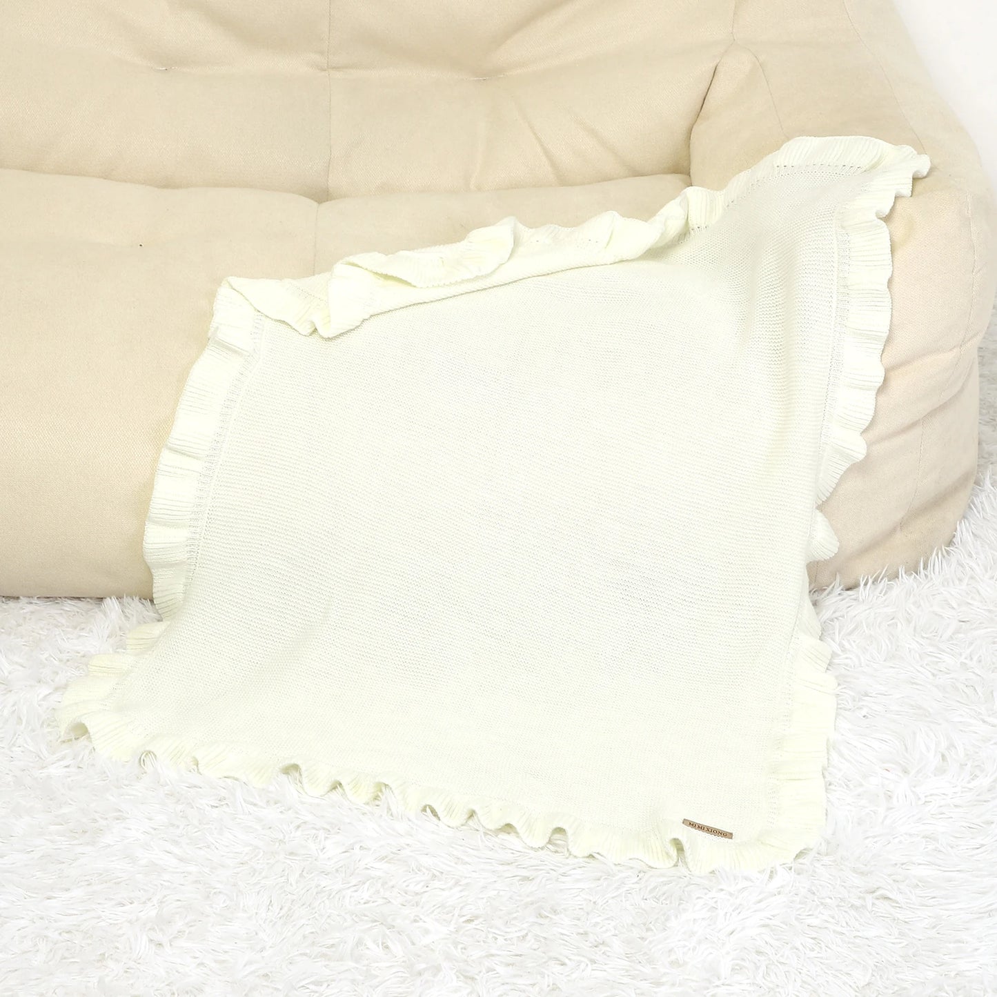 Newborn Knit Blanket Organic Milk Frill Blankets Crochet Wool Blanket Baby Bath Towel Cobertor Bebe Muslin Swaddle