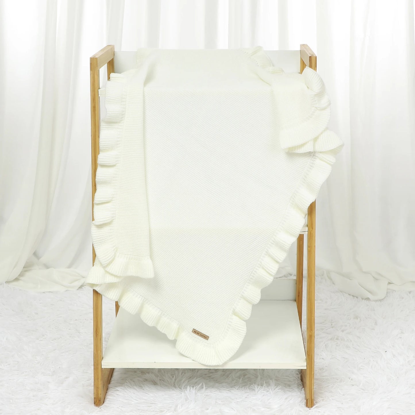 Newborn Knit Blanket Organic Milk Frill Blankets Crochet Wool Blanket Baby Bath Towel Cobertor Bebe Muslin Swaddle